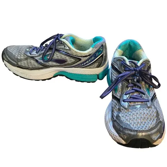 Brooks Ghost 7 'G7' Women's Running Shoes Gray/Green/Purple Size 8 Medium - Picture 5 of 12